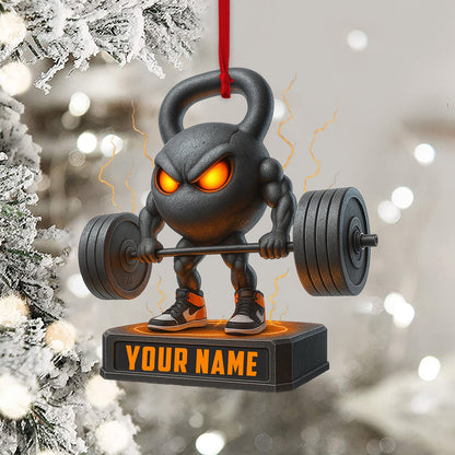 Weightlifting, Home Decor, Christmas Ornament, Personalized Ornament