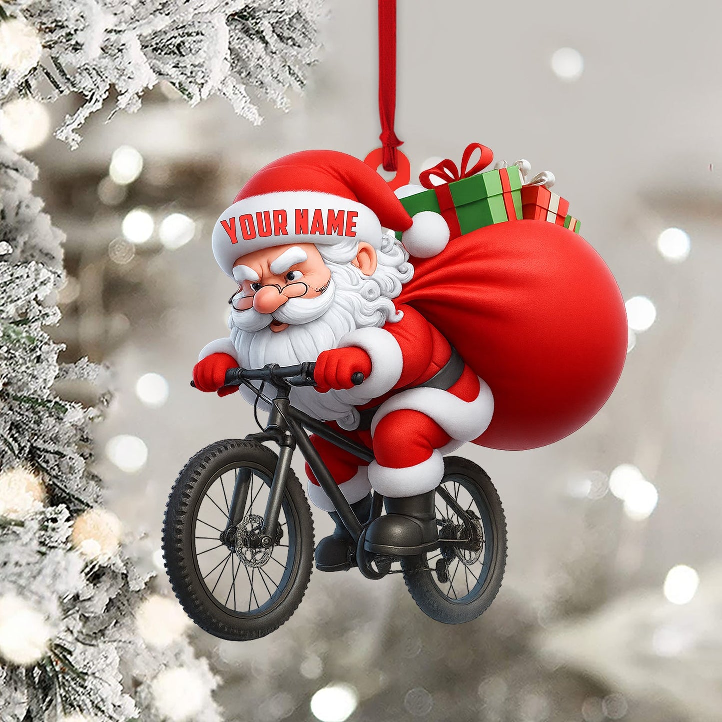 Christmas Bicycle, Home Decor, Christmas Ornament, Personalized Ornament