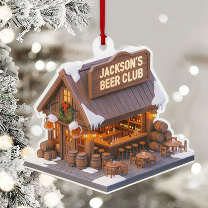 Beer Club, Home Decor, Christmas Ornament, Personalized Ornament
