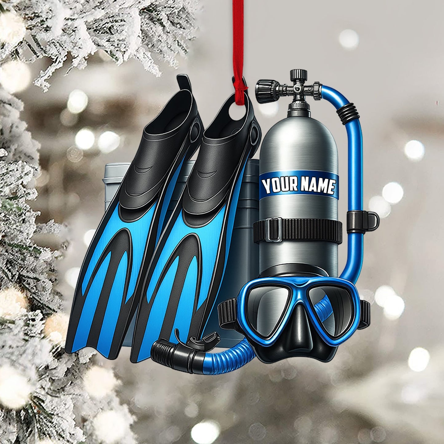 Christmas Diving, Home Decor, Christmas Ornament, Personalized Ornament