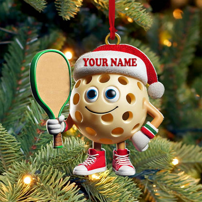 Custom Name Pickleball Ornament, Pickleball Lover Christmas Gift