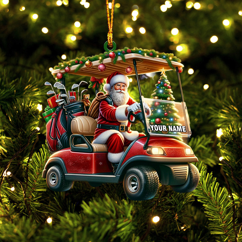 Santa Coming Home Decor Christmas Ornament, Personalized Ornament