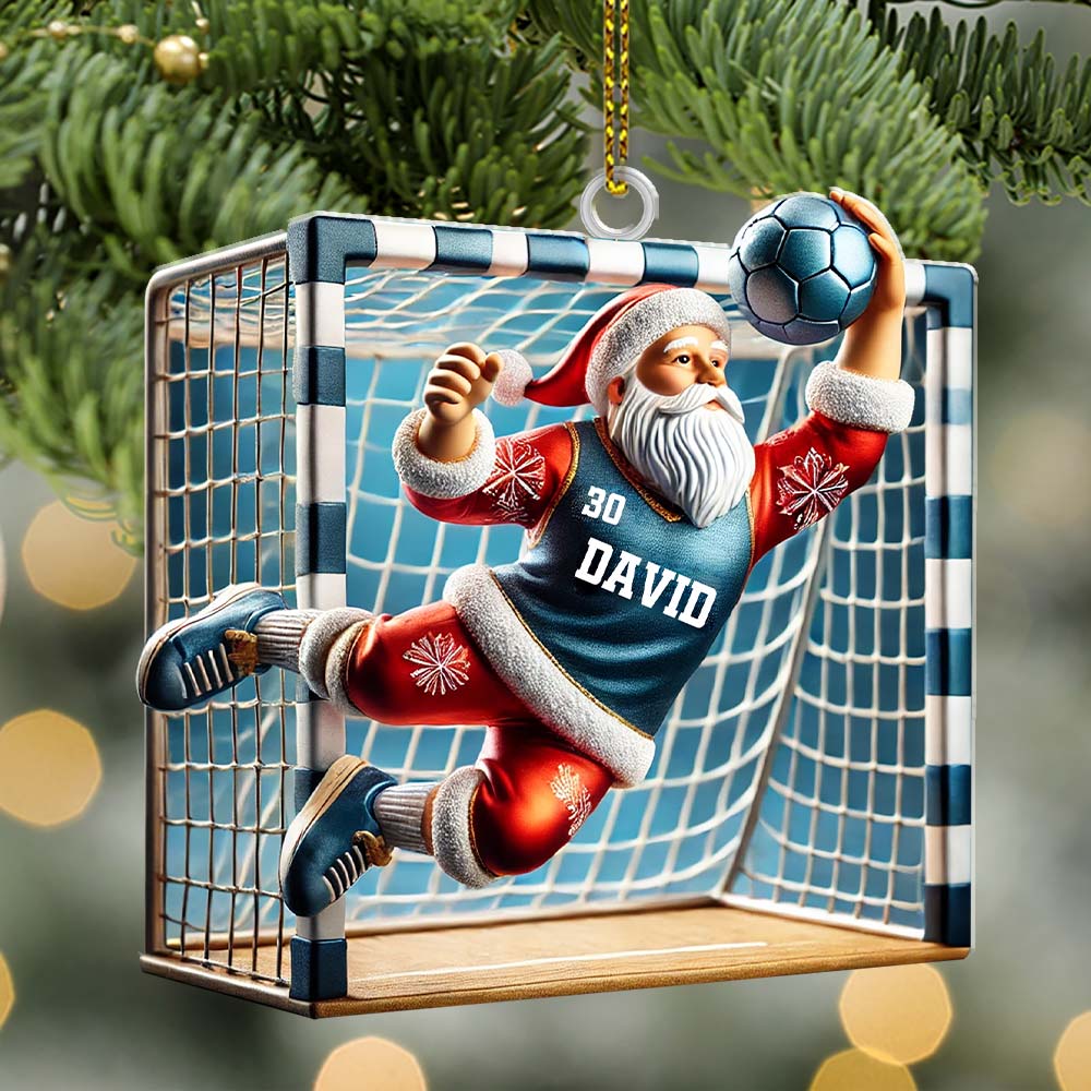 Custom Name and Number Soccer Ornament, Soccer Christmas Gift