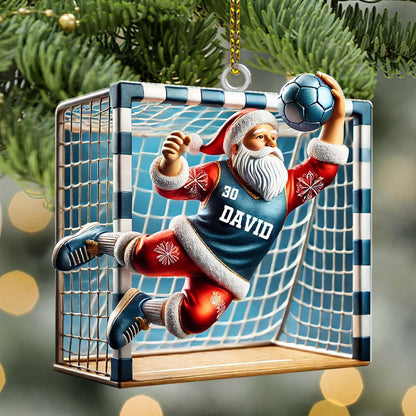 Custom Name and Number Soccer Ornament, Soccer Christmas Gift