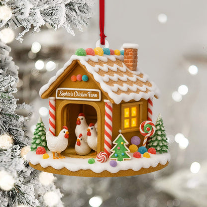 Chicken Farm, Home Decor, Christmas Ornament, Personalized Ornament