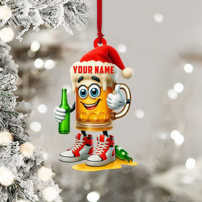 Christmas Beer, Home Decor, Christmas Ornament, Personalized Ornament
