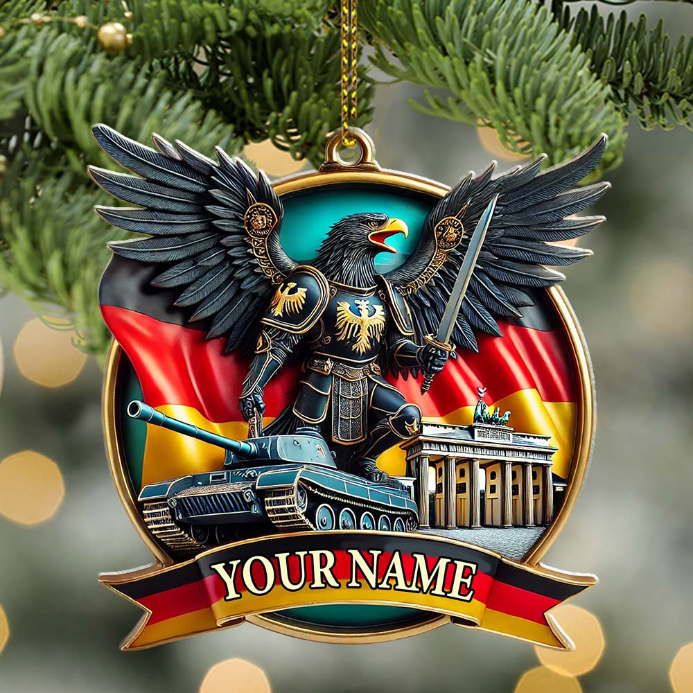 Custom Name Germany Ornament, Christmas Gift for Germany Lover