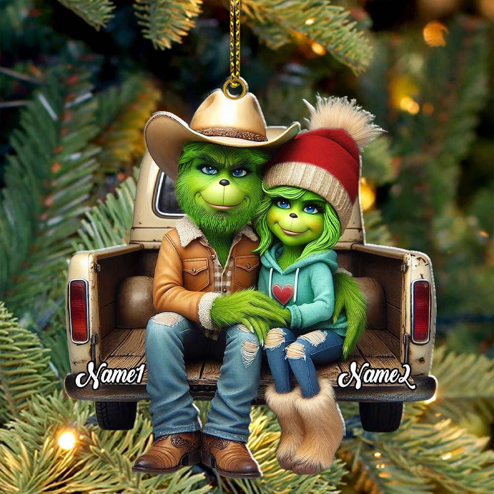 Custom Name Couple Christmas Ornament, Lover Christmas Gift