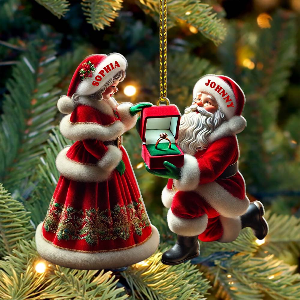 Custom Name Couple Ornament, Couple Christmas Gift