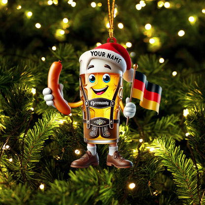 Christmas Beer Home Decor Christmas Ornament, Personalized Ornament