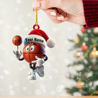Basketball Playing Christmas Ornament, Personalized Ornament
