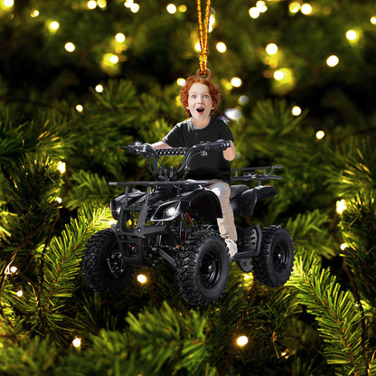 Kid ATV Christmas Home Decor Christmas Ornament, Personalized Ornament