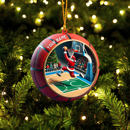 Ball Basketball Decor Christmas Ornament, Personalized Ornament