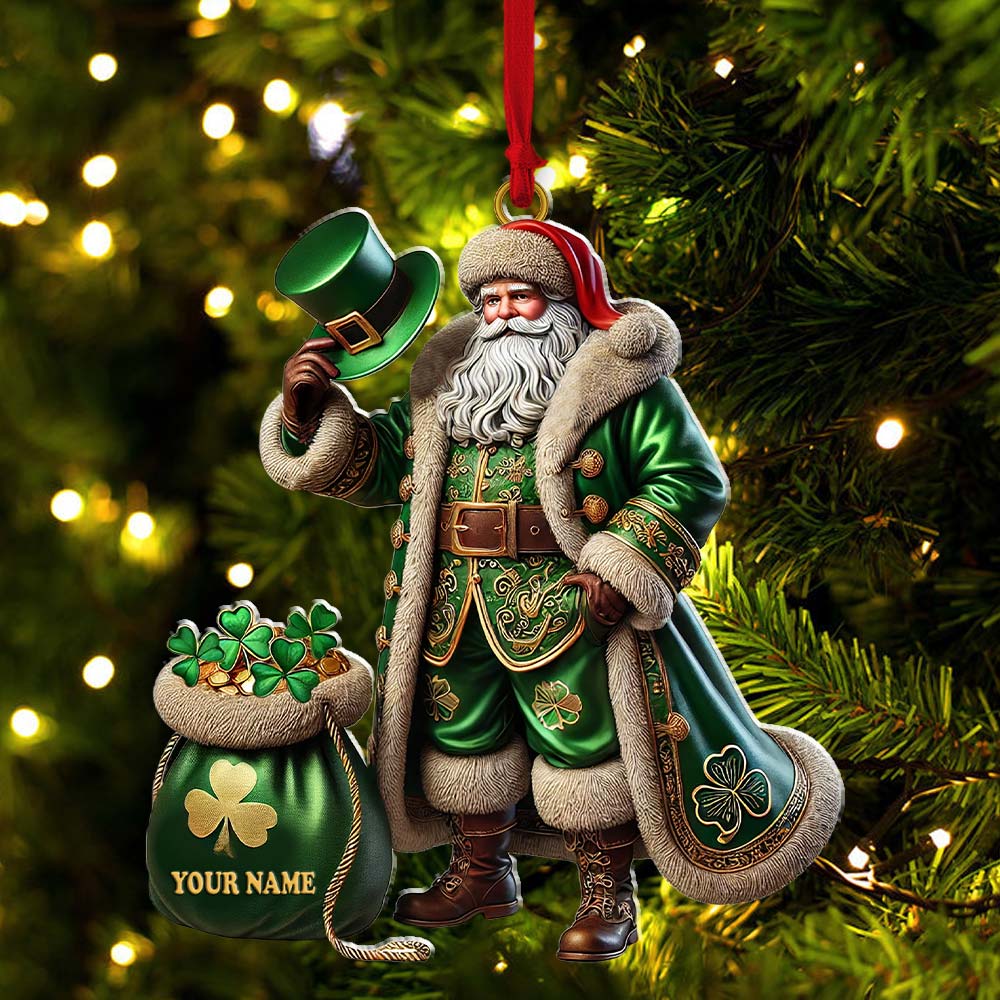 Custom Name Ireland Ornament, Ireland Lover Christmas Gift