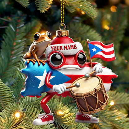Custom Name Puerto Rico Ornament, Puerto Rico Lover Christmas Gift