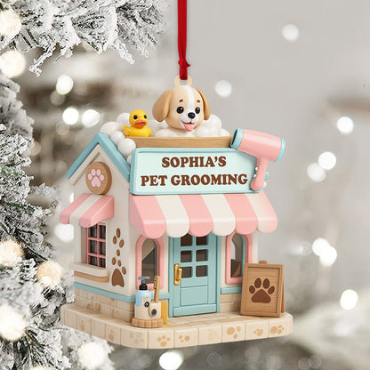 Christmas Pet Grooving, Home Decor, Christmas Ornament, Personalized Ornament
