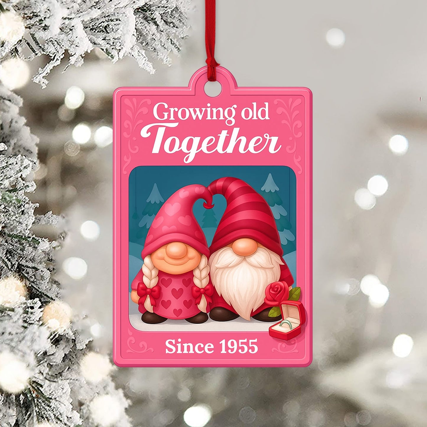 Growing Old Together Christmas, Home Decor, Christmas Ornament, Personalized Ornament