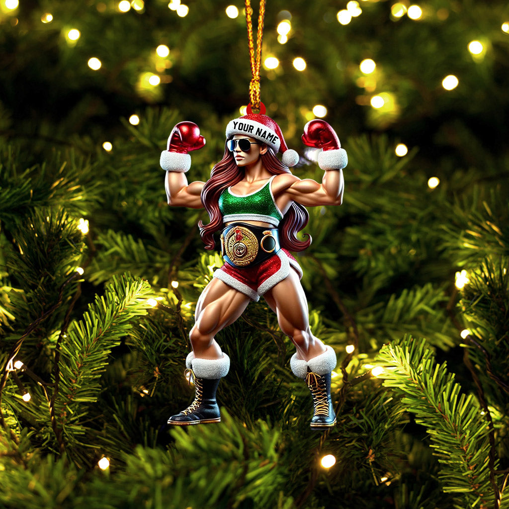Strong Woman Home Decor Christmas Ornament, Personalized Ornament