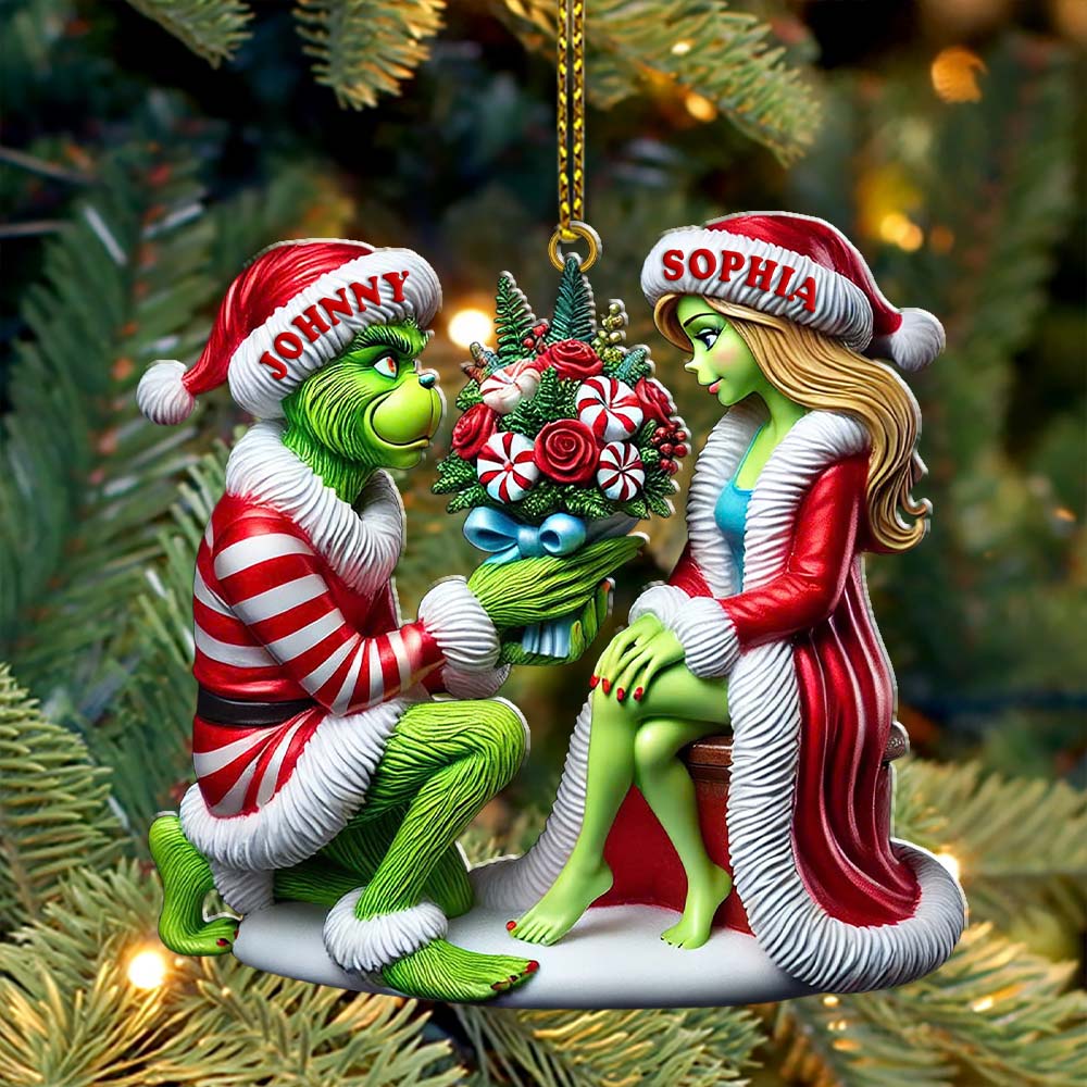 Custom Name Couple Ornament, Couple Christmas Gift