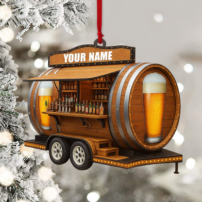 Christmas Beer Shop, Home Decor, Christmas Ornament, Personalized Ornament
