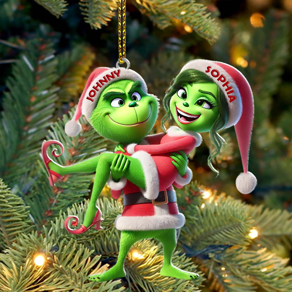 Custom Name Couple Christmas Ornament, Lover Christmas Gift