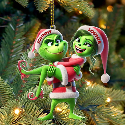 Custom Name Couple Christmas Ornament, Lover Christmas Gift