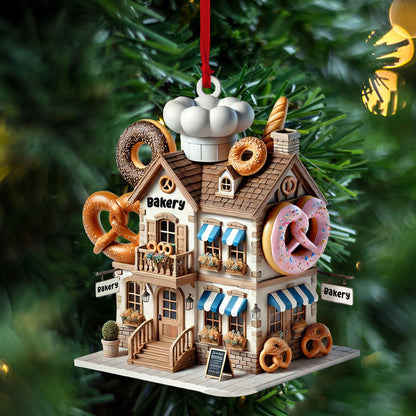 Sweet Bakery Home Decor Christmas Ornament, Personalized Ornament