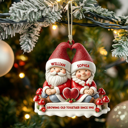 Growing Old Together Christmas, Home Decor, Christmas Ornament, Personalized Ornament