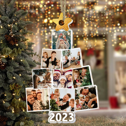 The Christmas Photo Trees, Christmas Gift For Family, Custom Photo - Personalized Acrylic Ornament - Gift For Christmas, Family Gift