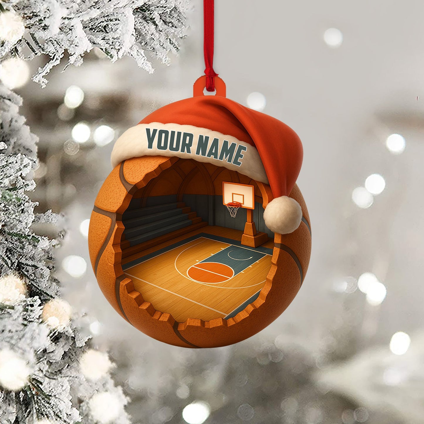 Christmas Basketball Lover, Home Decor, Christmas Ornament, Personalized Ornament