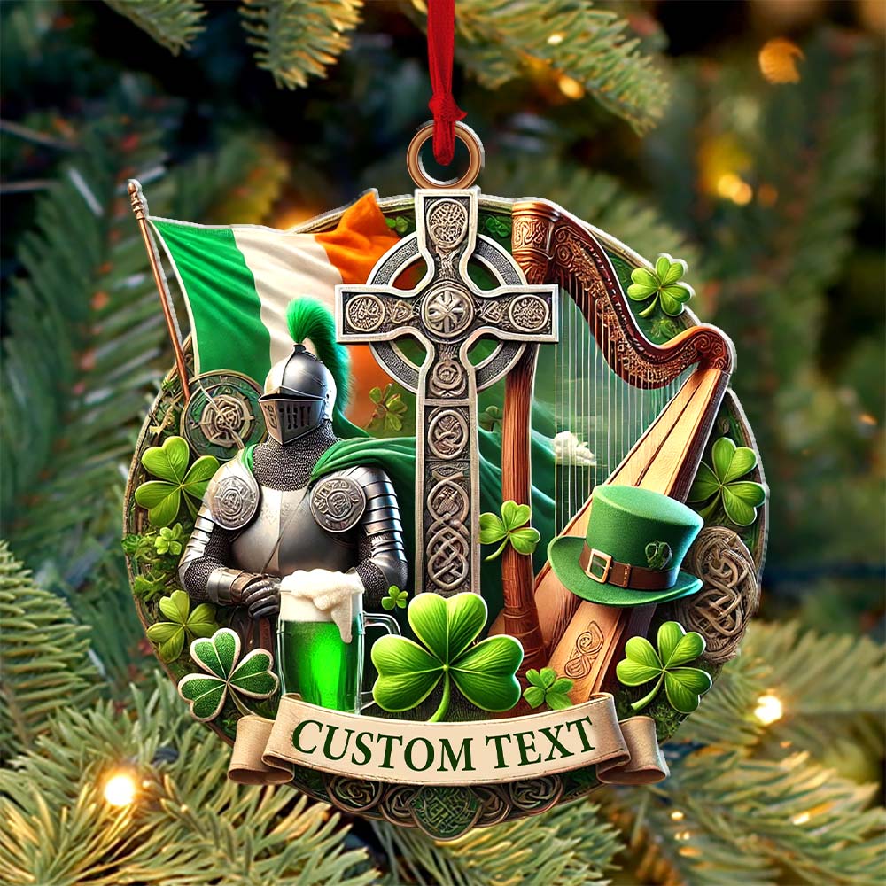 Custom Name Ireland Ornament, Christmas Gift for Ireland Lover