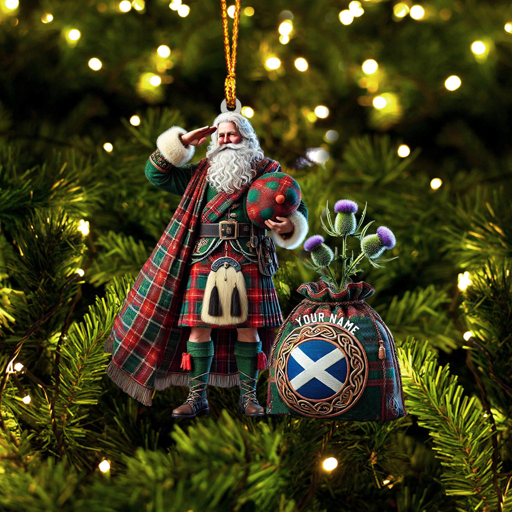 Scottish Cartoon Christmas Home Decor Christmas Ornament, Personalized Ornament