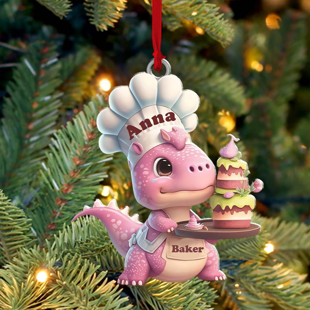 Custom Name Bakery Ornament, Christmas Gift for Baking Lover