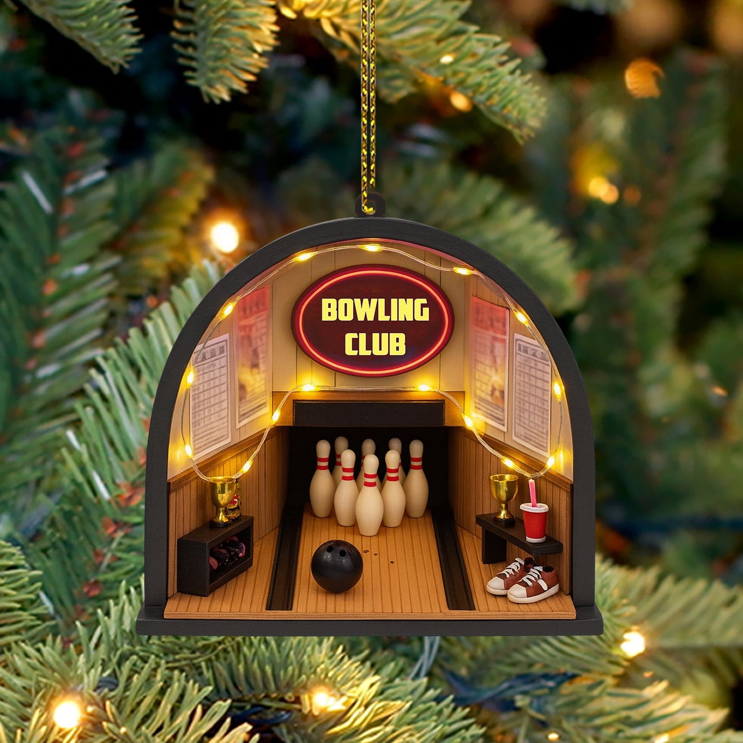Bowling Club, Home Decor, Christmas Ornament, Personalized Ornament
