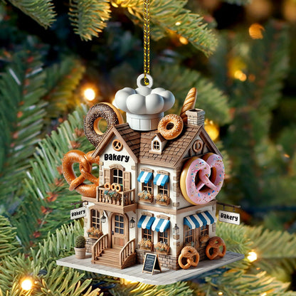 Sweet Bakery Home Decor Christmas Ornament, Personalized Ornament