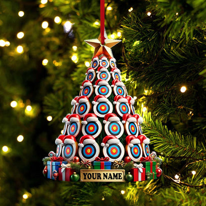 Custom Name Archery Christmas Tree Ornament, Christmas Gift