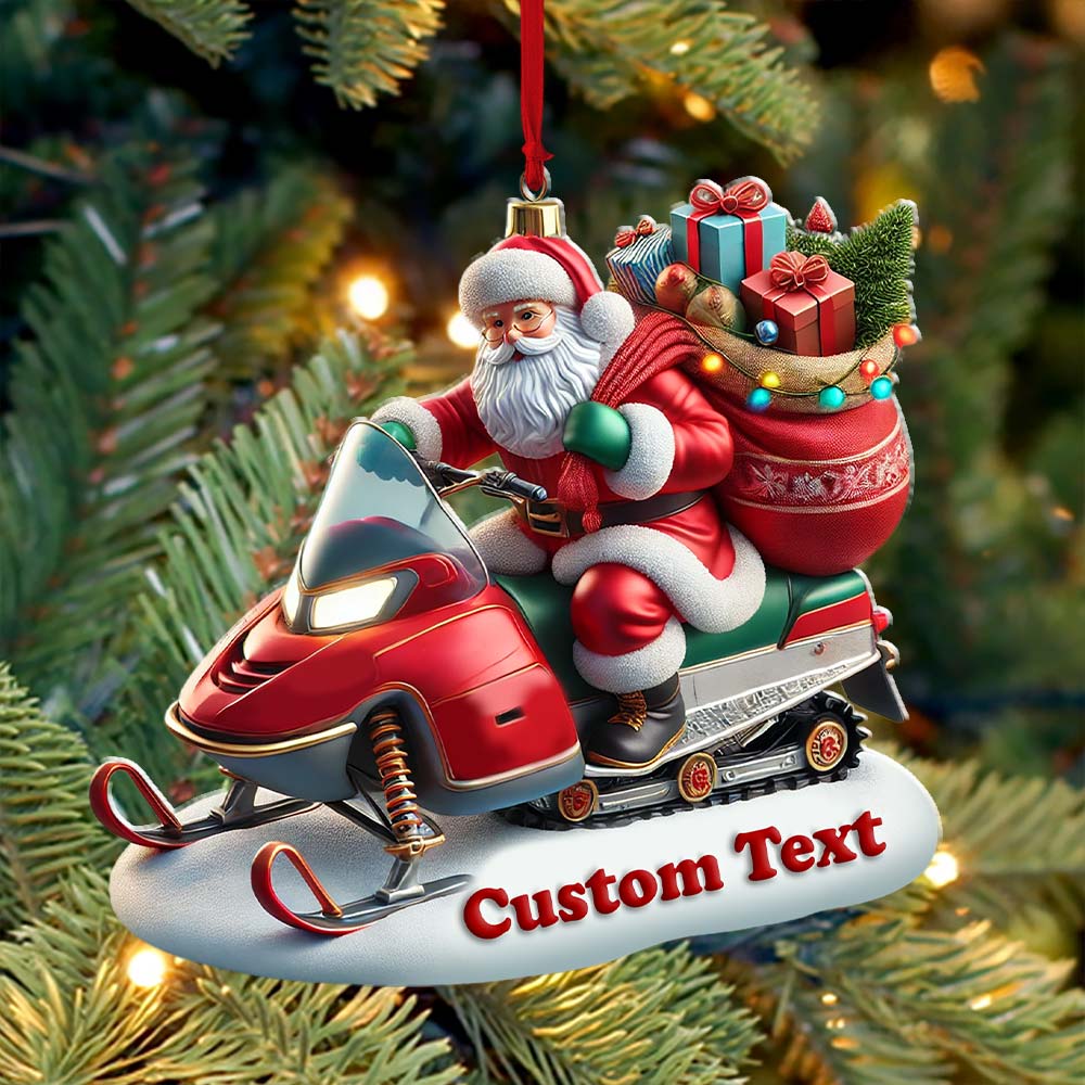 Custom Name Santa Ornament, Christmas Gift Decoration