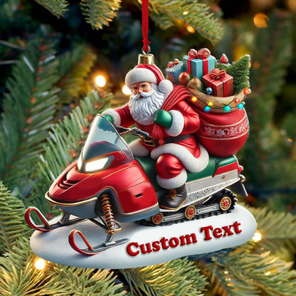 Custom Name Santa Ornament, Christmas Gift Decoration