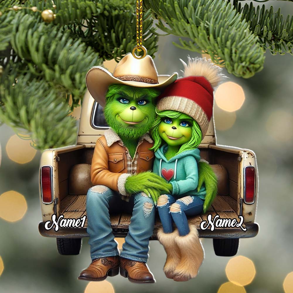 Custom Name Couple Christmas Ornament, Lover Christmas Gift