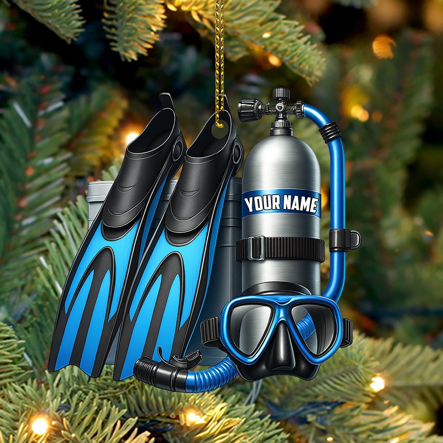 Christmas Diving, Home Decor, Christmas Ornament, Personalized Ornament