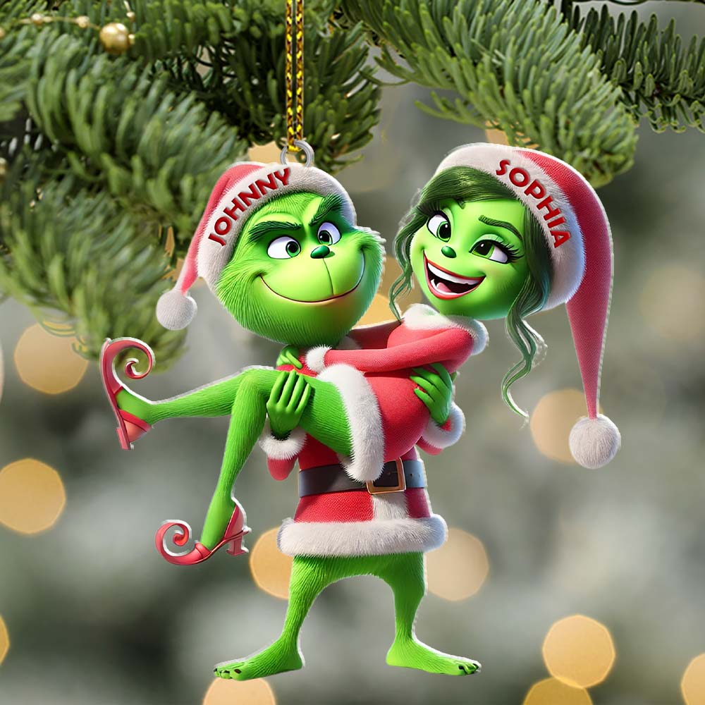 Custom Name Couple Christmas Ornament, Lover Christmas Gift