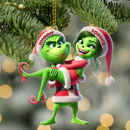 Custom Name Couple Christmas Ornament, Lover Christmas Gift