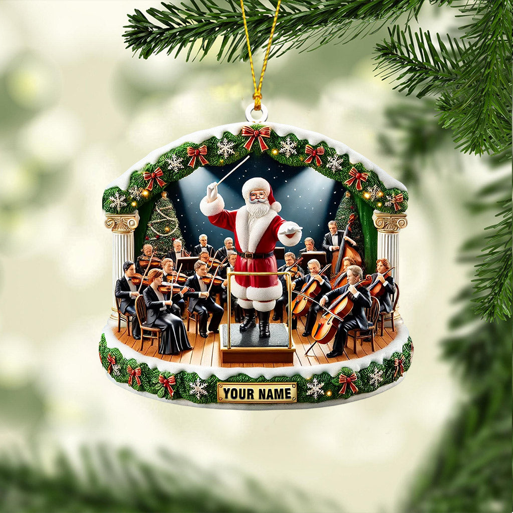 Santa Orchestra Home Decor Christmas Ornament, Personalized Ornament