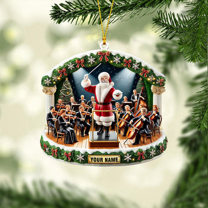Santa Orchestra Home Decor Christmas Ornament, Personalized Ornament