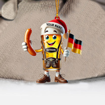 Christmas Beer Home Decor Christmas Ornament, Personalized Ornament