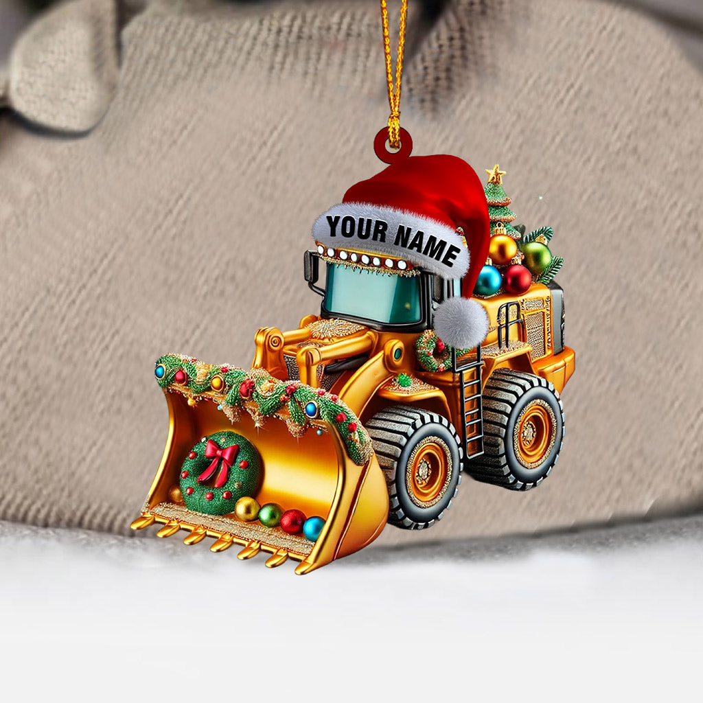 Sweet Snow Plow Home Decor Christmas Ornament, Personalized Ornament