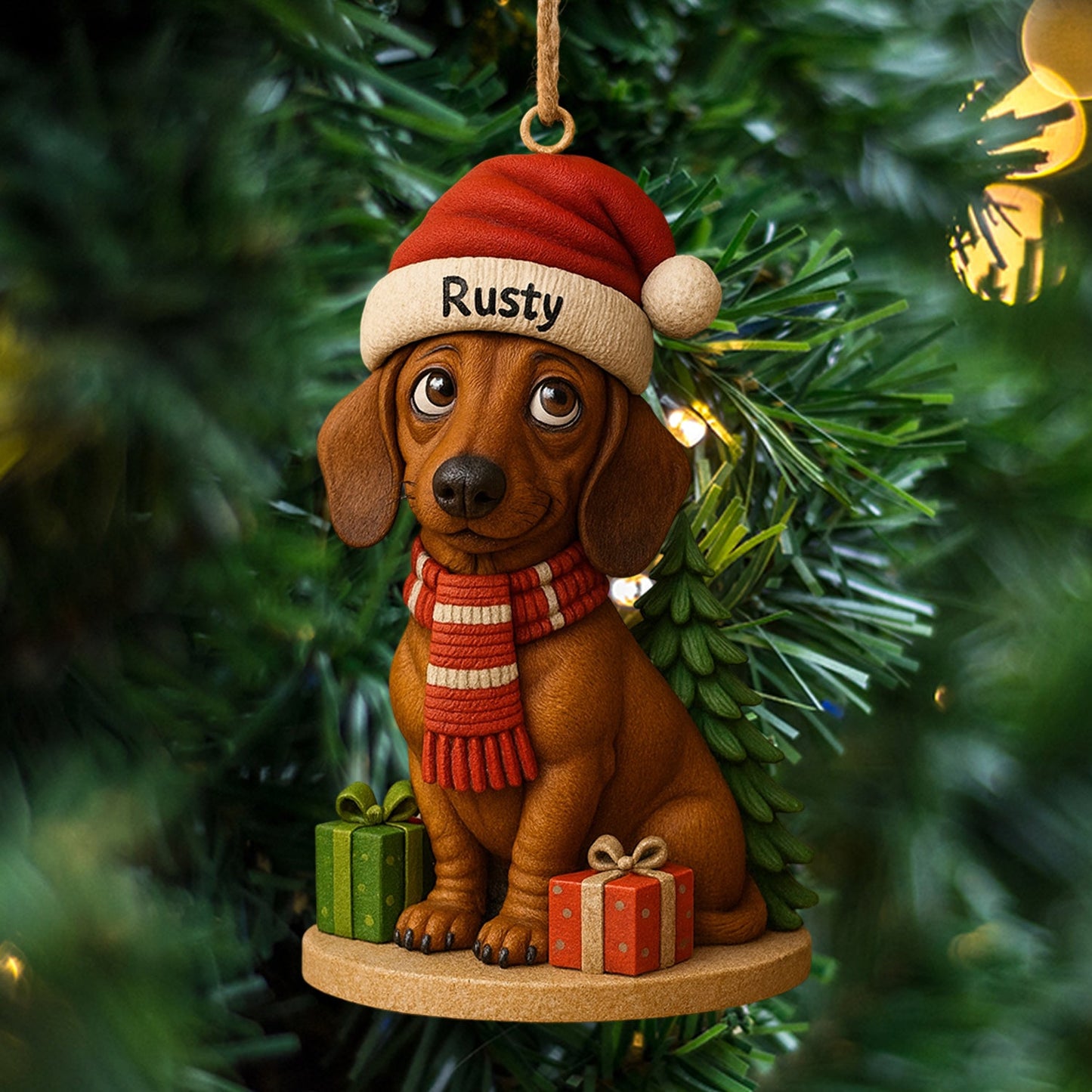 Christmas Tree And Pet, Home Decor, Christmas Ornament, Personalized Ornament