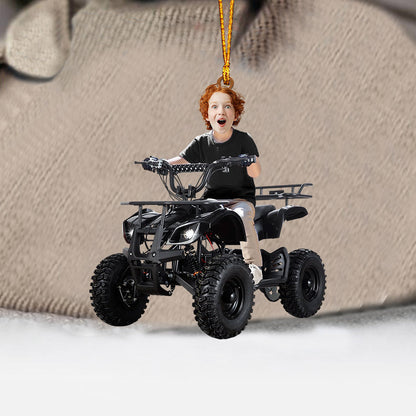 Kid ATV Christmas Home Decor Christmas Ornament, Personalized Ornament