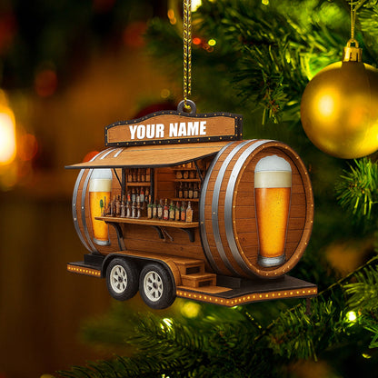 Christmas Beer Shop, Home Decor, Christmas Ornament, Personalized Ornament
