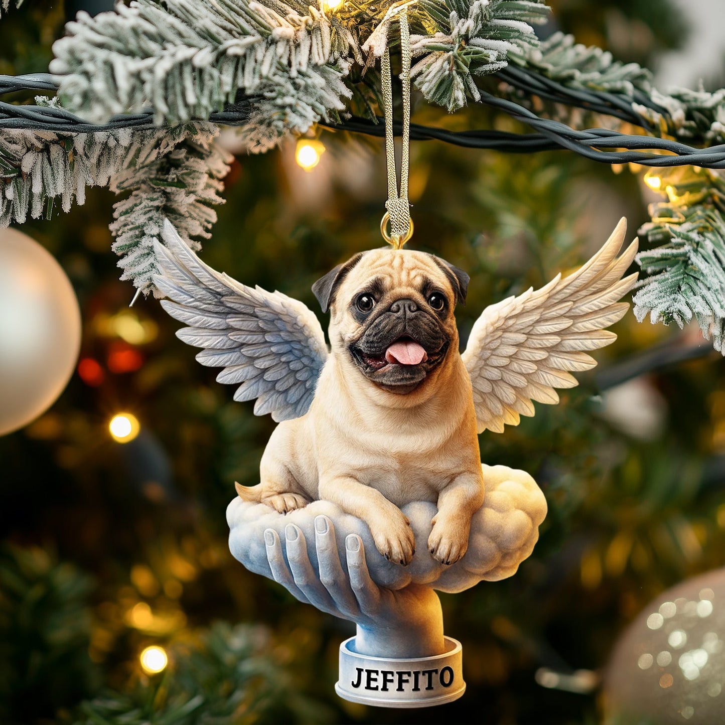Christmas Jesus, Pet Wings, Home Decor, Christmas Ornament, Personalized Ornament